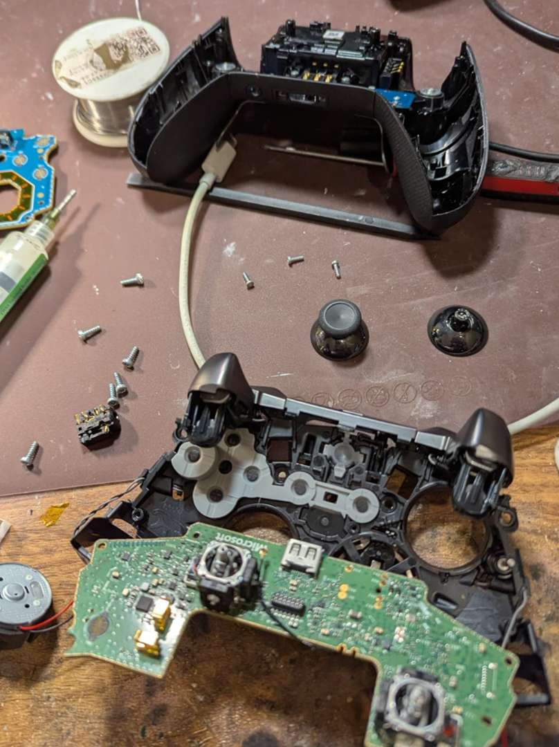 Disassembled PS4 controller